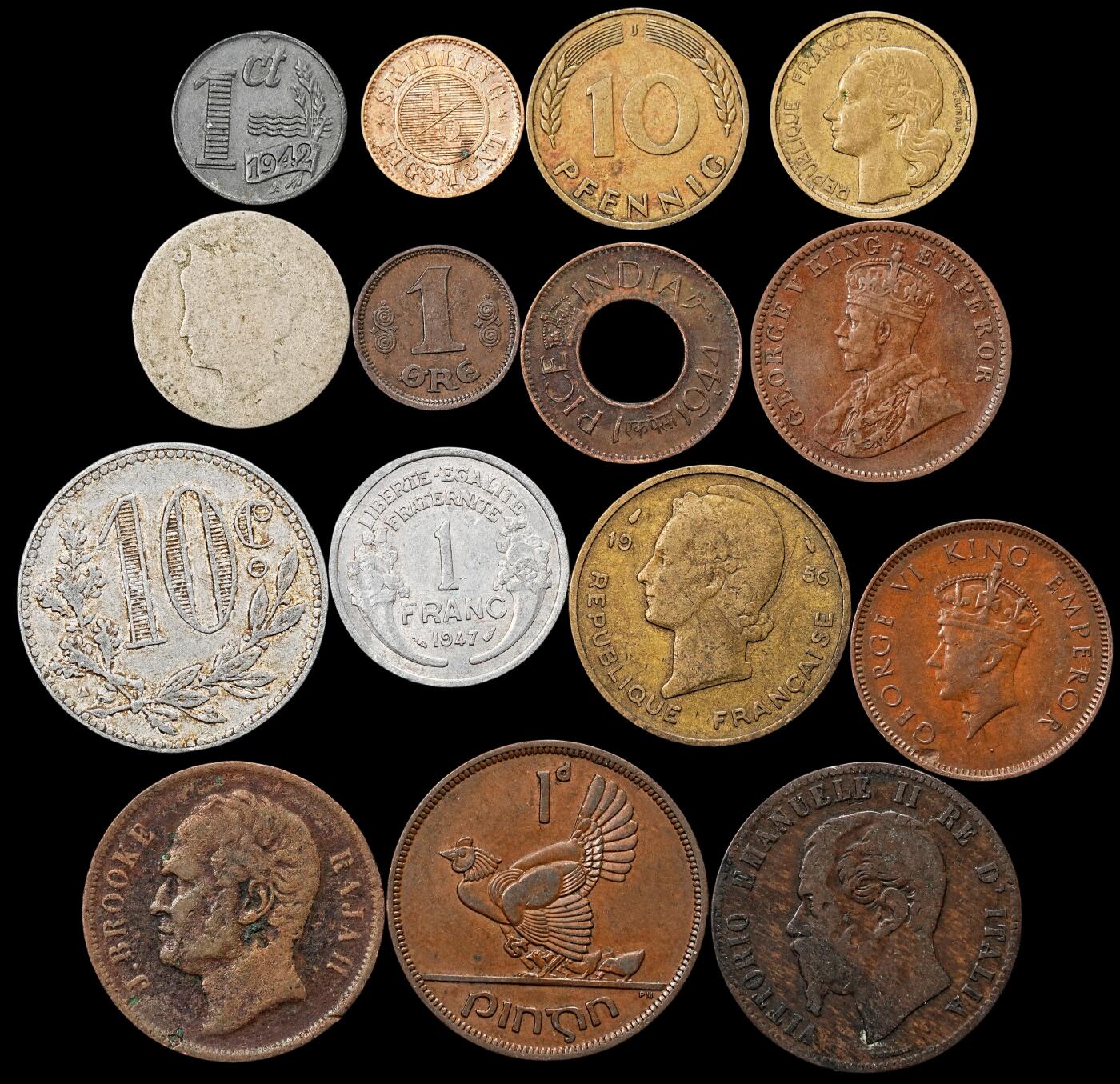 修遠堂世界钱币第八十期 外国旧硬币一组  四