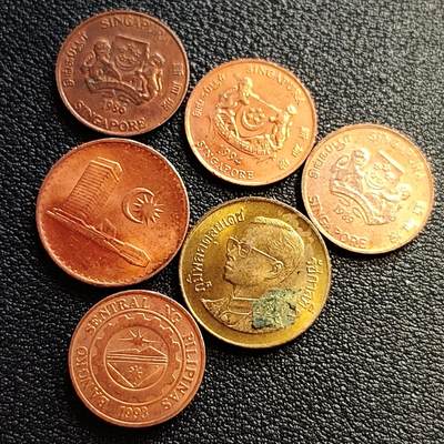 泉币菌-第84场-散币乐园场 亚洲币 6枚