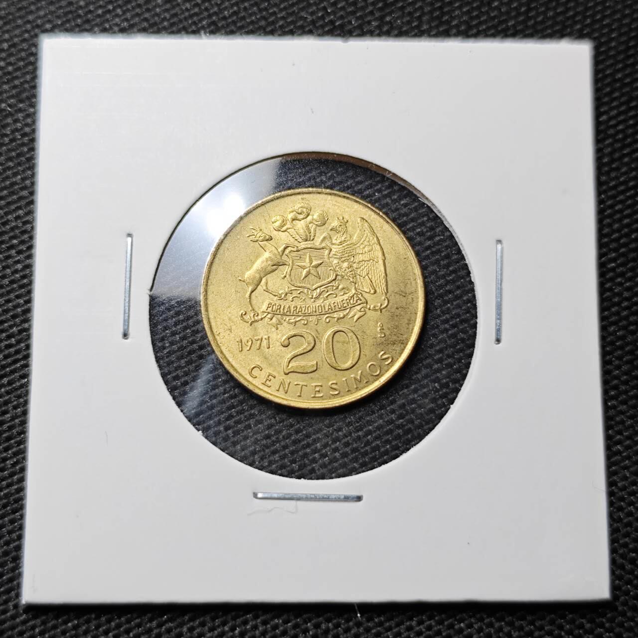 KK钱币收藏小铺 第318期 2月预留时间 周末发货  智利20分 好品