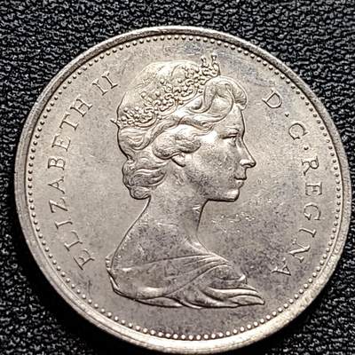 泉币菌-第84场-散币乐园场 高币值 加拿大1974年1/4加拿大元 伊丽莎白二世 驯鹿 24mm