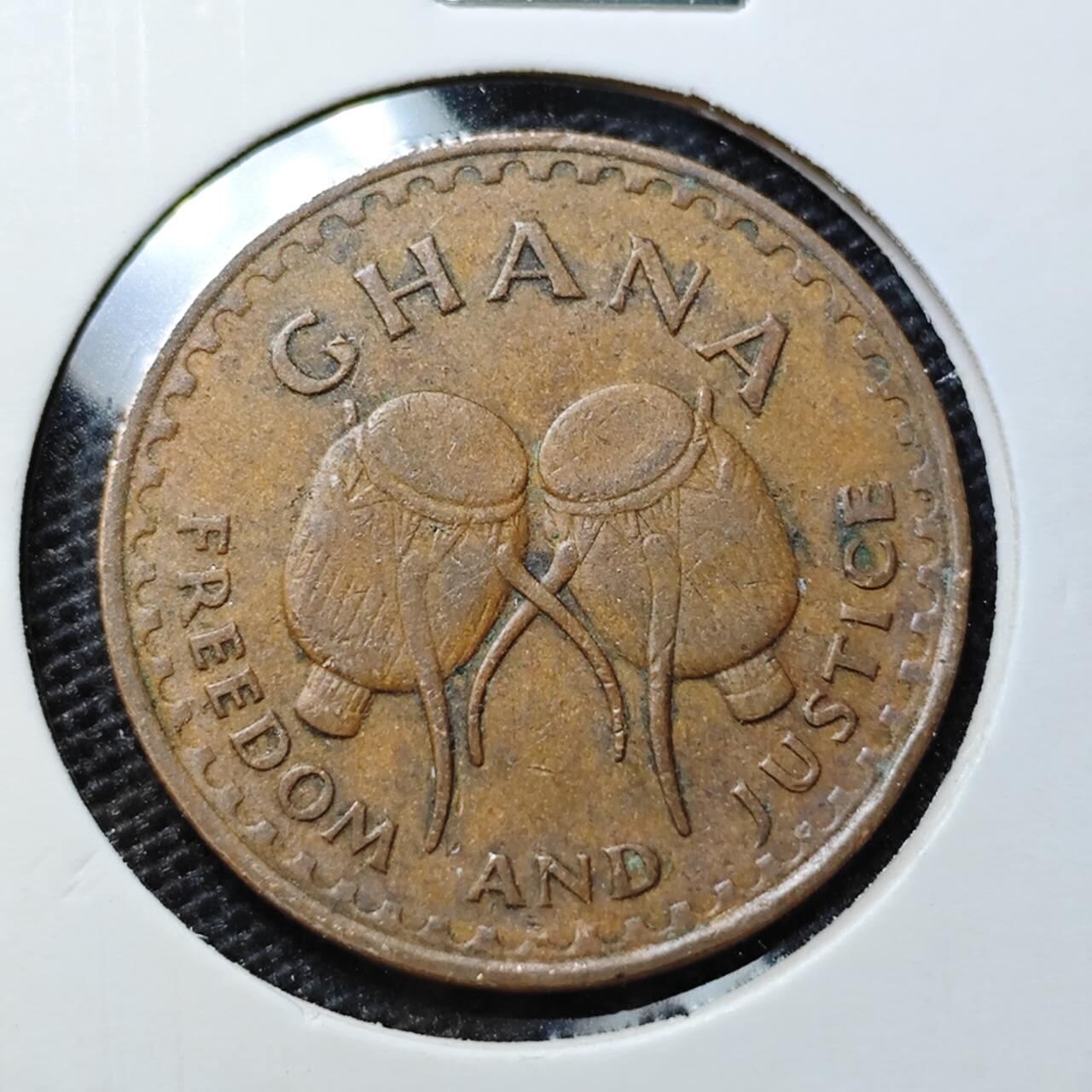 KK钱币收藏小铺 第318期 2月预留时间 周末发货  加纳1比塞瓦