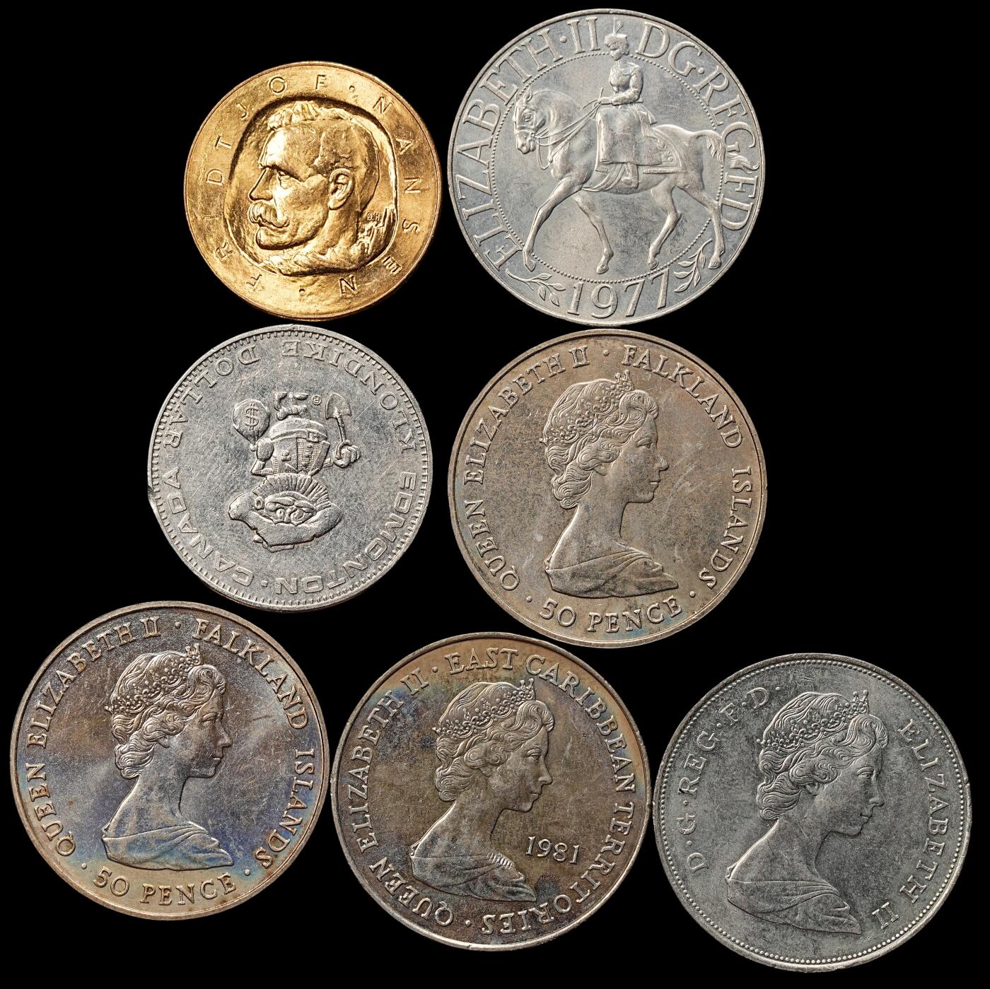 修遠堂世界钱币第八十期 外国币章一组 含克朗型币