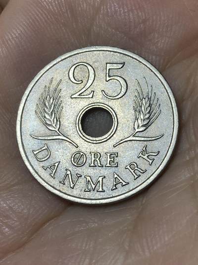 2025年第七十八场(总第一百零四场）外国好品散币(免佣金) - 丹麦🇩🇰1972单年份25欧尔(弗雷德里克九世逝世年，第五版，S; S版)