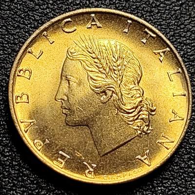 泉币菌-第84场-散币乐园场 近未流通 1986年意大利20里拉铜币 罗马十二神 谷神-克瑞斯 21.2mm