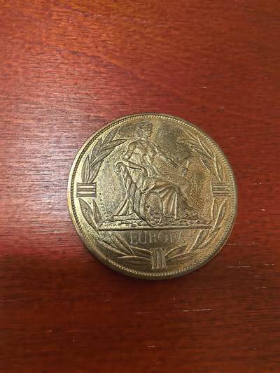 长老汇蛇年精选第三十五场拍卖 1980欧罗巴埃居发行1周年1埃居铜镀金币，珍稀币