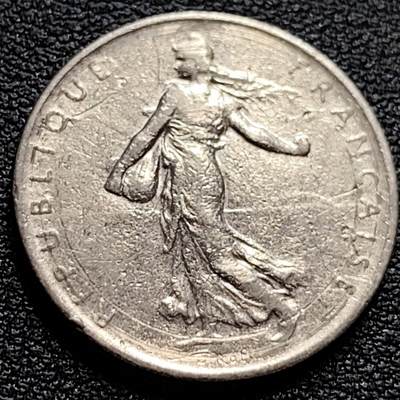 泉币菌-第84场-散币乐园场 法国早期（1960年）1法郎镍币  播种女神 入欧前 末版 绝版币