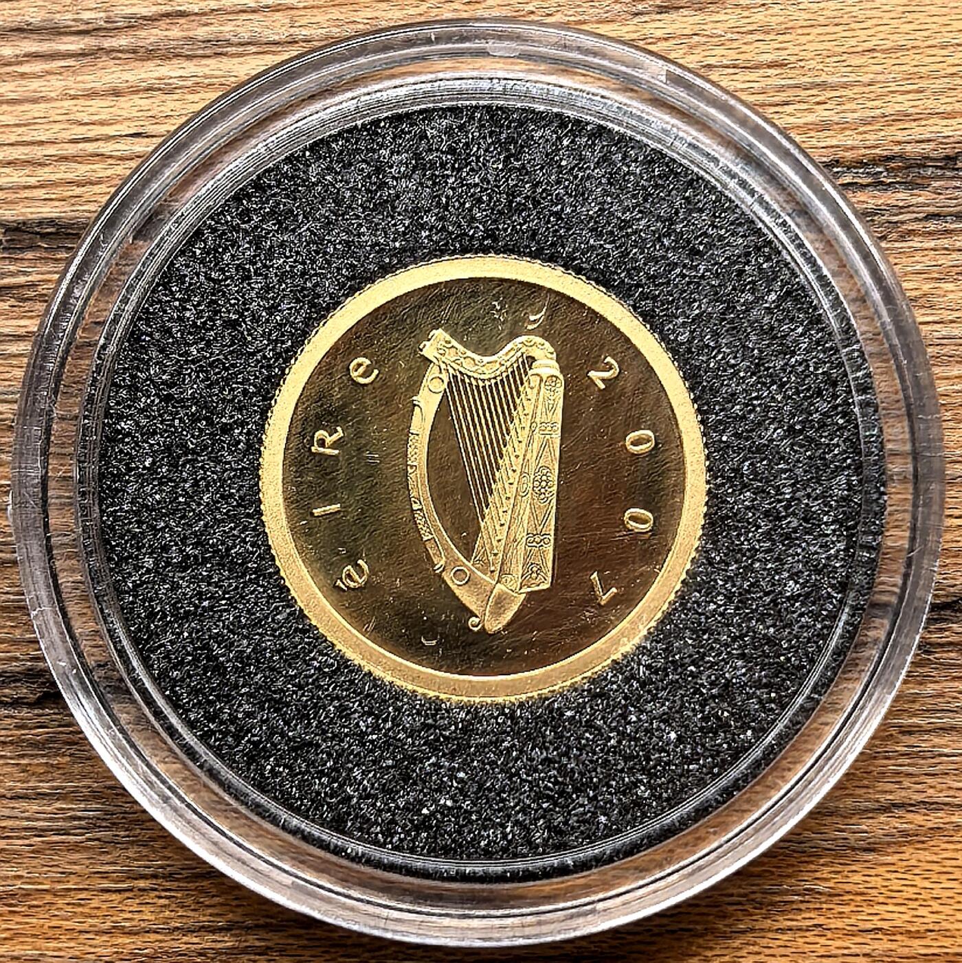 凡希社世界钱币微拍第三百零九期 2007爱尔兰20欧元小金币全品，1.25g，999金。