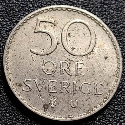 泉币菌-第84场-散币乐园场 - 1973年 瑞典50欧尔 镍币 王冠皇冠 22mm