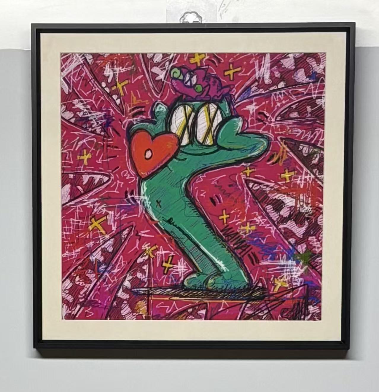 零元拍：歪歪 OWSON 系列作品装饰画，已做装裱 合金相框尺寸：36X36CM。因展品出展，镜框或亚克力可能有轻微划痕，介意勿拍
