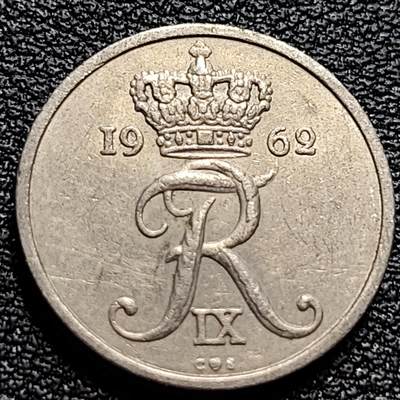 泉币菌-第84场-散币乐园场 丹麦1962年 10欧尔镍币