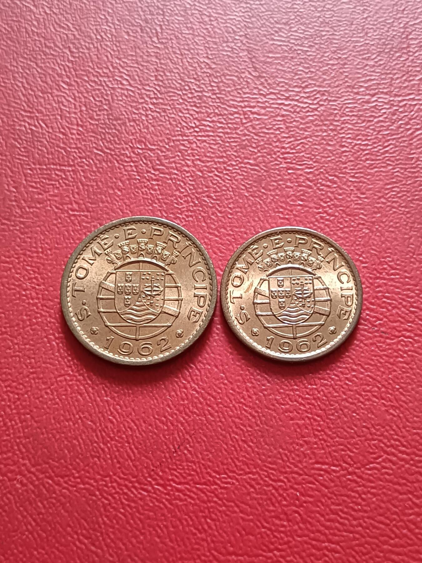 【云涧收藏】第五十二场 葡属圣多美和普林西比1962年20、50分2枚，UNC