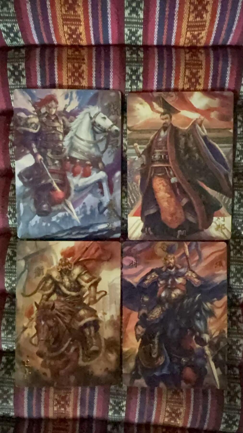 光影卡牌第19期，各家亲签，各家套卡，持续收拍品 万游三国特卡，鞠嘉宁四大猛男普卡4张