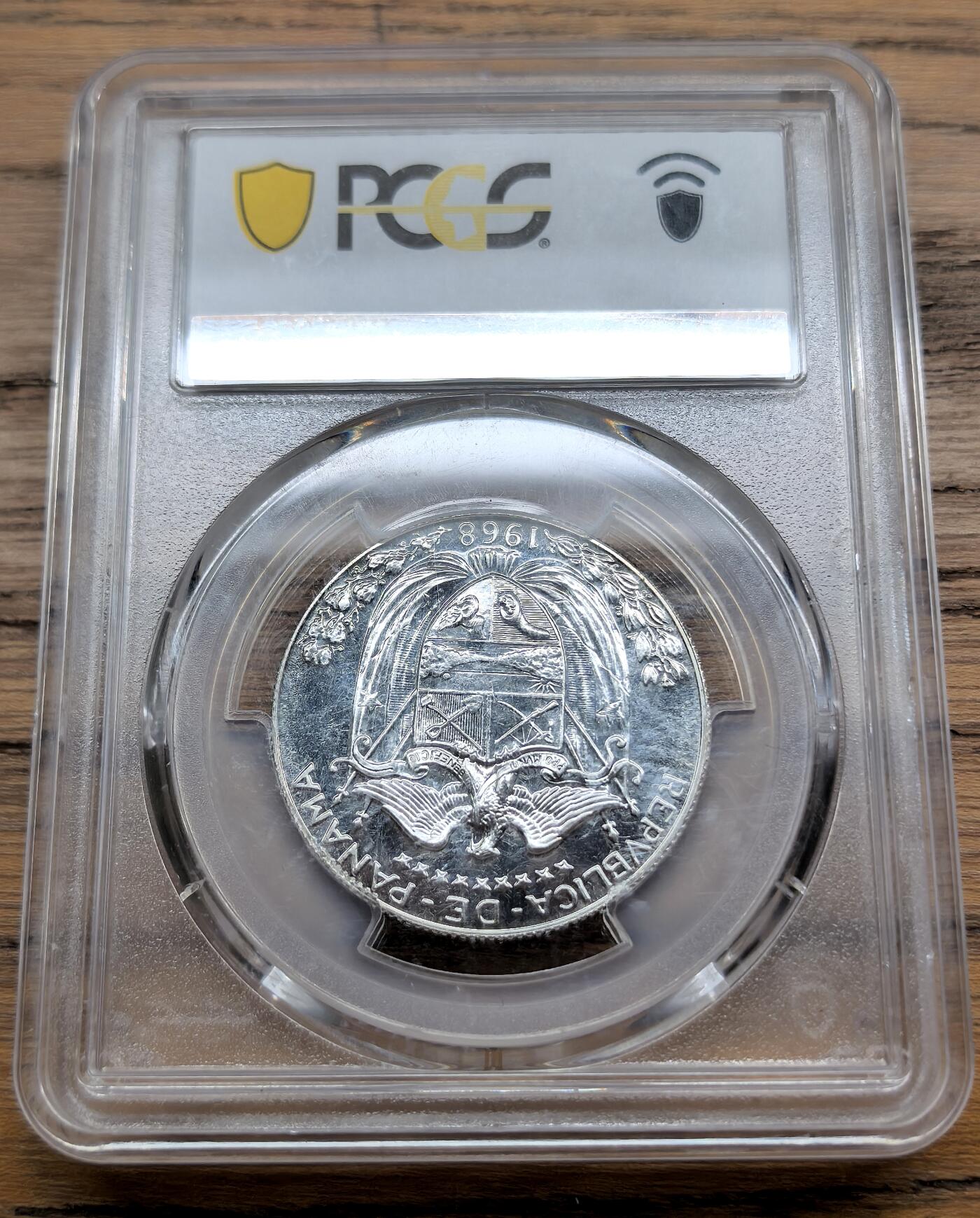 凡希社世界钱币微拍第三百零九期 1968巴拿马1/2巴尔博亚精铸PCGS-PR67