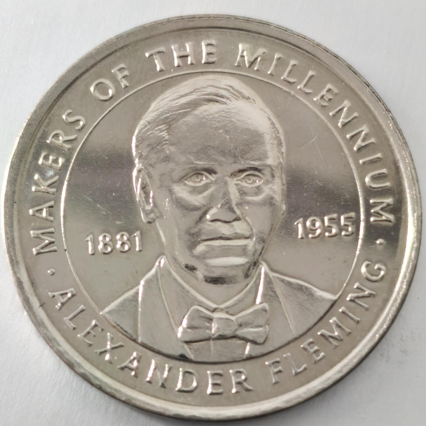 Krab外币市集Vol.24 Makers of the Millenium 2000 Coin Alexander Fleming 1881-1955