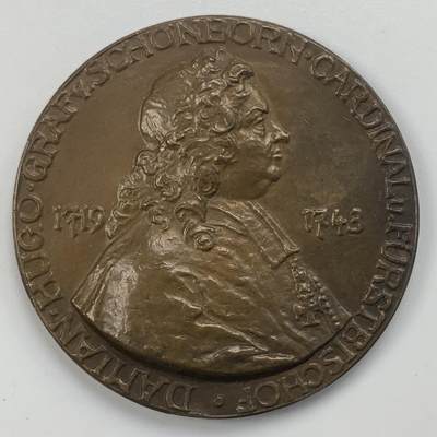 掌中浮雕-藏着的欧洲第033场 - 1922年德国布鲁赫萨尔宫200周年纪念铜章，40mm