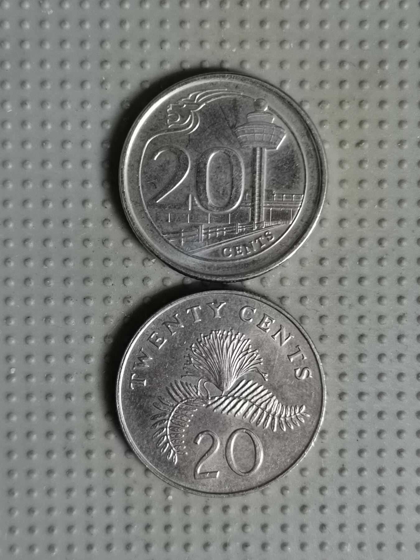 2025年第75场各国散币拍卖（总第75场）15号起休假半月，有发货需求请提前私信 新加坡20分2枚