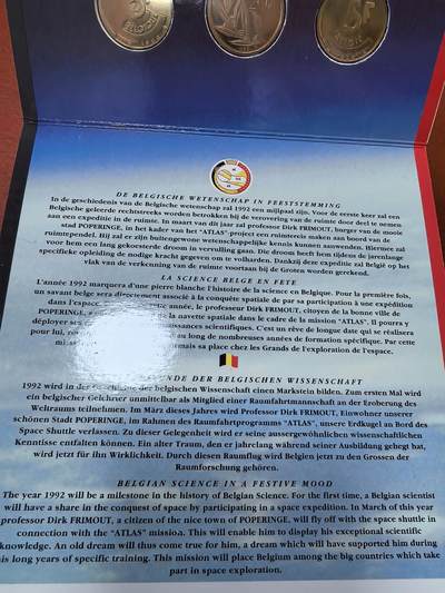 长老汇蛇年精选第三十六场拍卖 1992比利时10枚套币+1枚圆形铜章，卡装，克书35美金