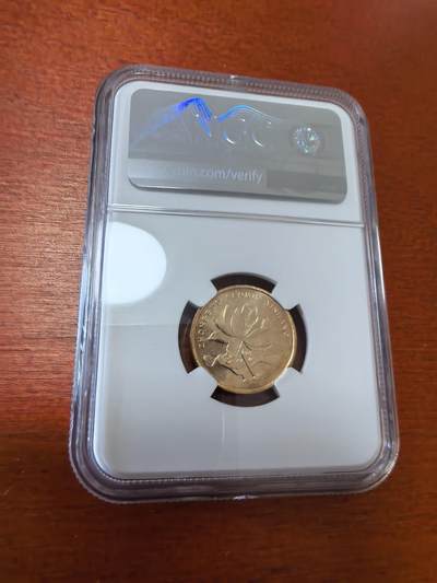 长老汇蛇年精选第三十六场拍卖 2018中国荷花5角铜币，NGC MINT ERROR MS66