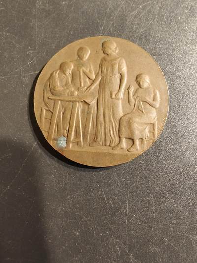 老王徽章第141期 - 法国教育类大铜章    直径36mm   重量17.4g