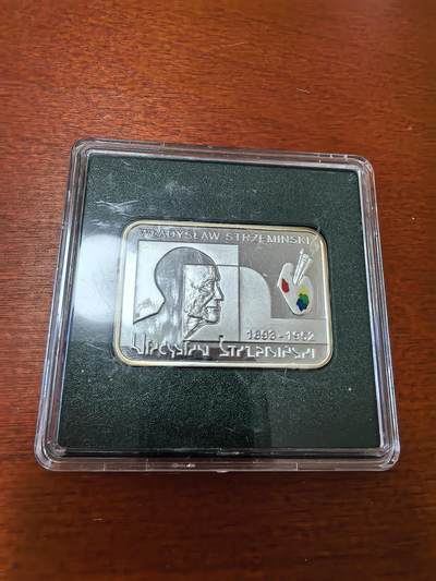 长老汇蛇年精选第三十六场拍卖 2009波兰画家斯特泽明斯基20兹罗提长方形局部彩色精制银币，28.28克925银，原厂盒