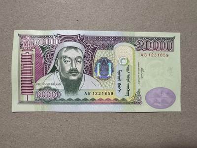 🐍甜小邱世界纸币收藏🐍第135期精品场💐 - 无47靓号 全新UNC 蒙古 20000图格里克 初版最高值 2006