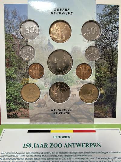 长老汇蛇年精选第三十六场拍卖 1993比利时10枚套币+1枚圆形铜章，卡装