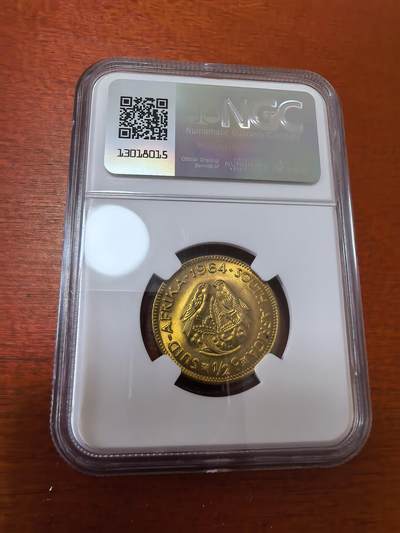长老汇蛇年精选第三十六场拍卖 1964南非吕贝克1/2分铜币，NGC MS64