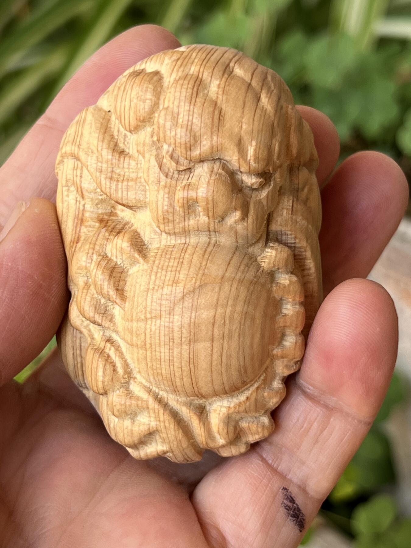 零元拍：崖柏手把件（貔貅），十年前的存货了，油性极大