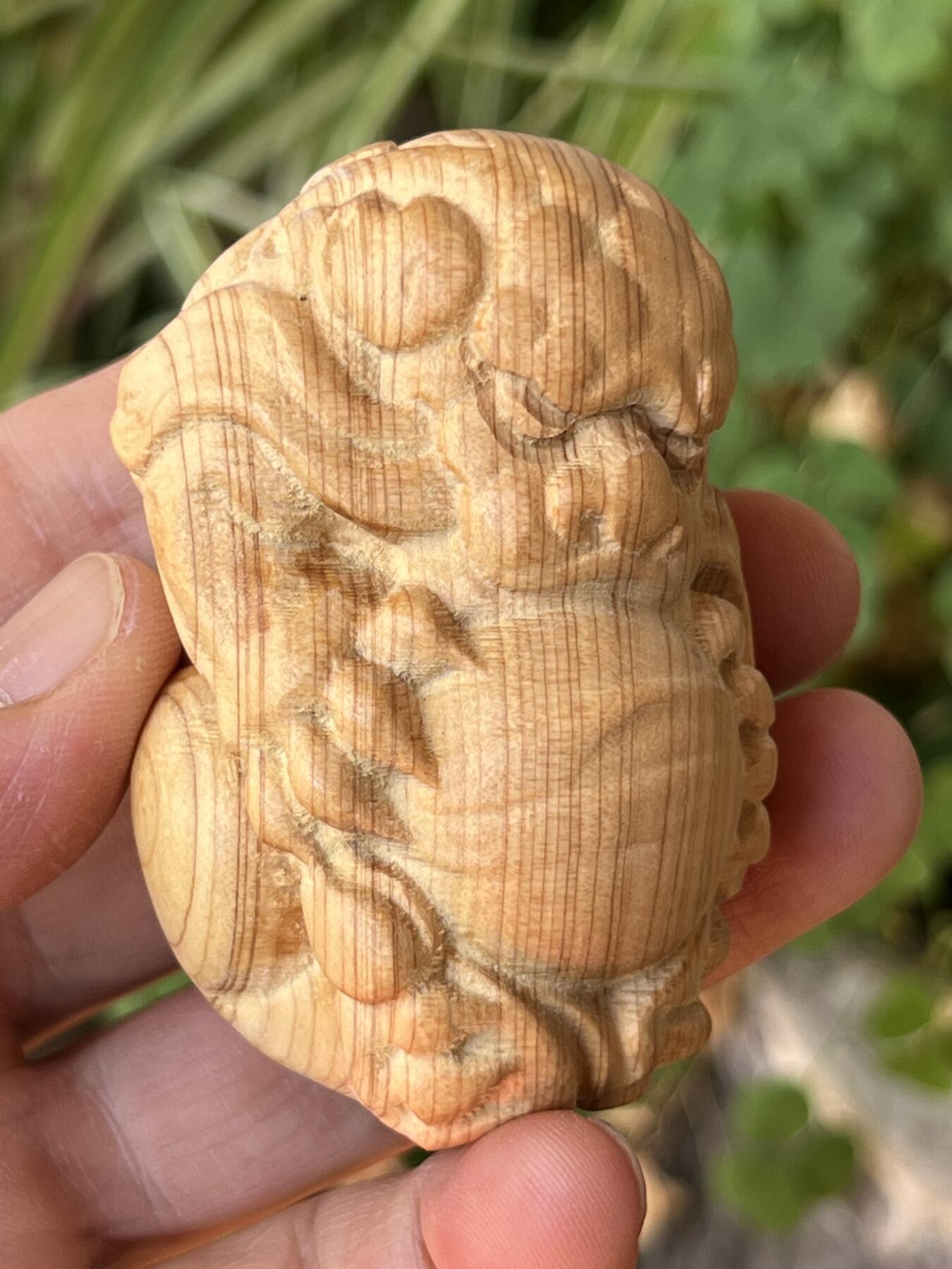 零元拍：崖柏手把件（貔貅），十年前的存货了，油性极大