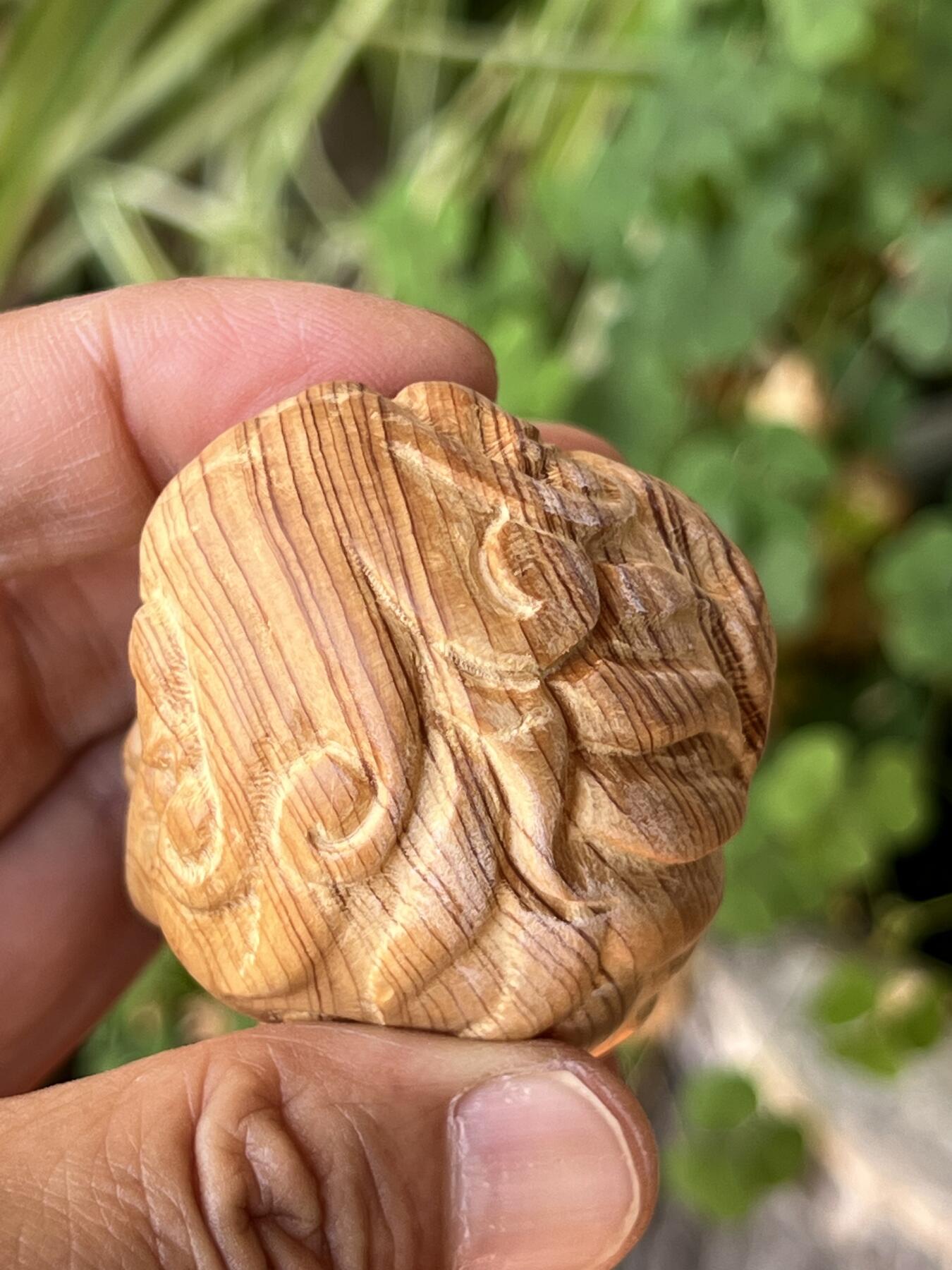 零元拍：崖柏手把件（貔貅），十年前的存货了，油性极大