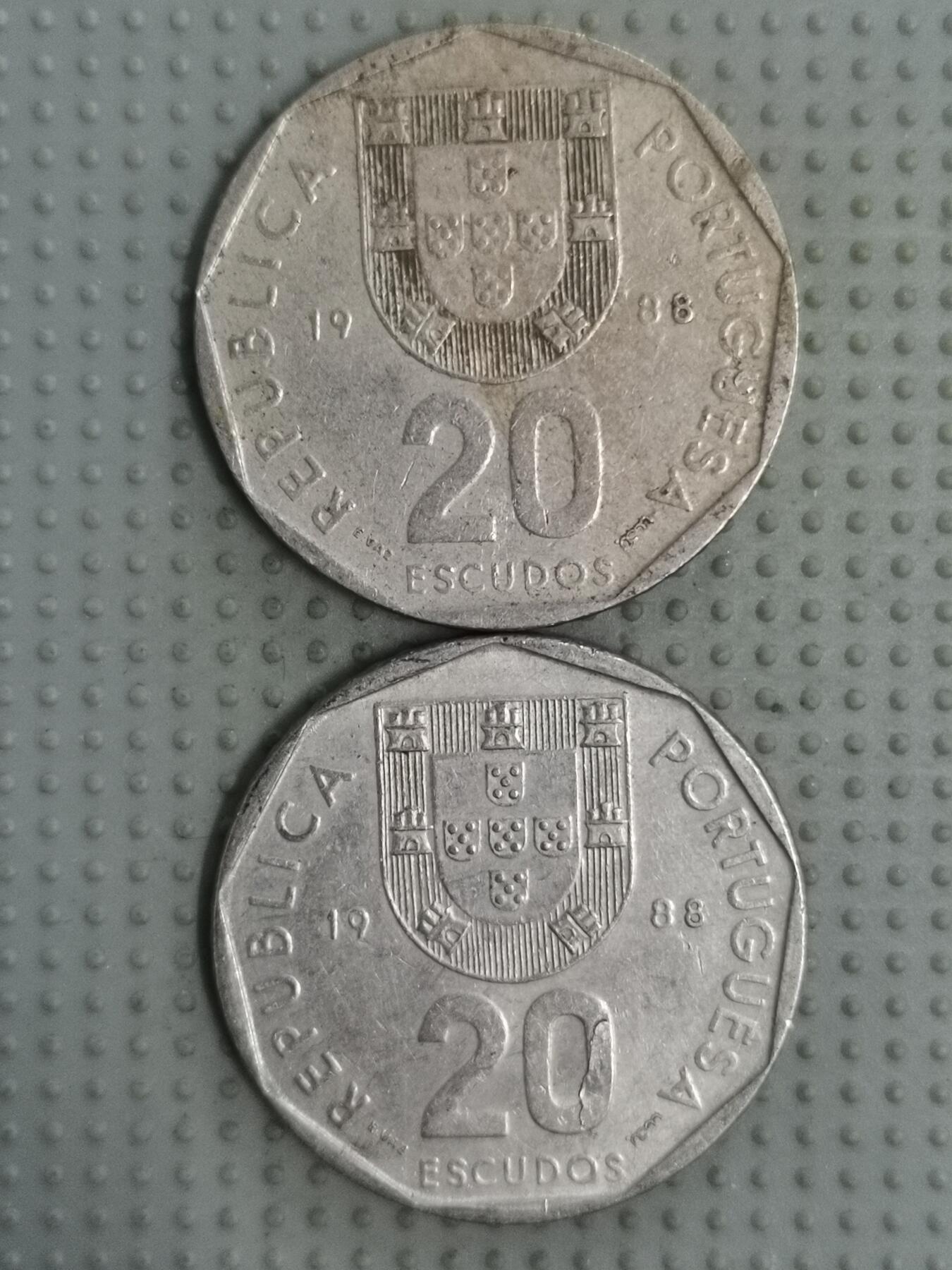 2025年第73场各国散币拍卖（总第73场）15号起休假半月，有发货需求请提前私信 葡萄牙1988年20埃斯库多2枚