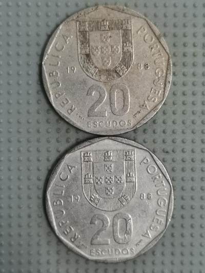 2025年第73场各国散币拍卖（总第73场）15号起休假半月，有发货需求请提前私信 - 葡萄牙1988年20埃斯库多2枚
