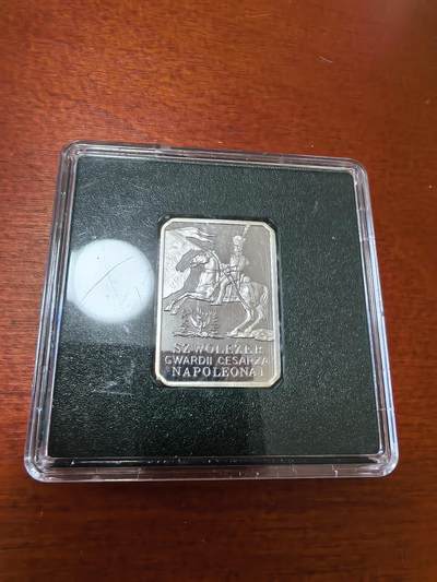 长老汇蛇年精选第三十六场拍卖 2010波兰拿破仑帝国卫兵10兹罗提长方形精制银币，14.14克925银，原厂盒