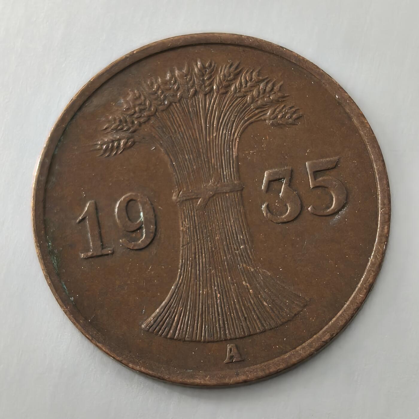 Krab外币市集Vol.24 德国1935年1芬妮