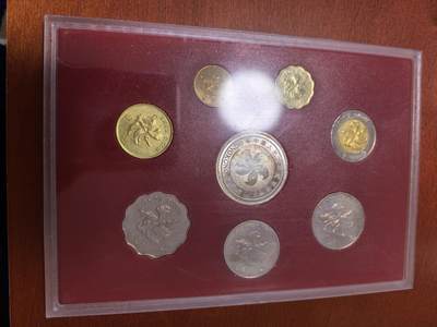 长老汇蛇年精选第三十六场拍卖 迎接香港回归7枚硬币+1枚铜镀银章，盒证全