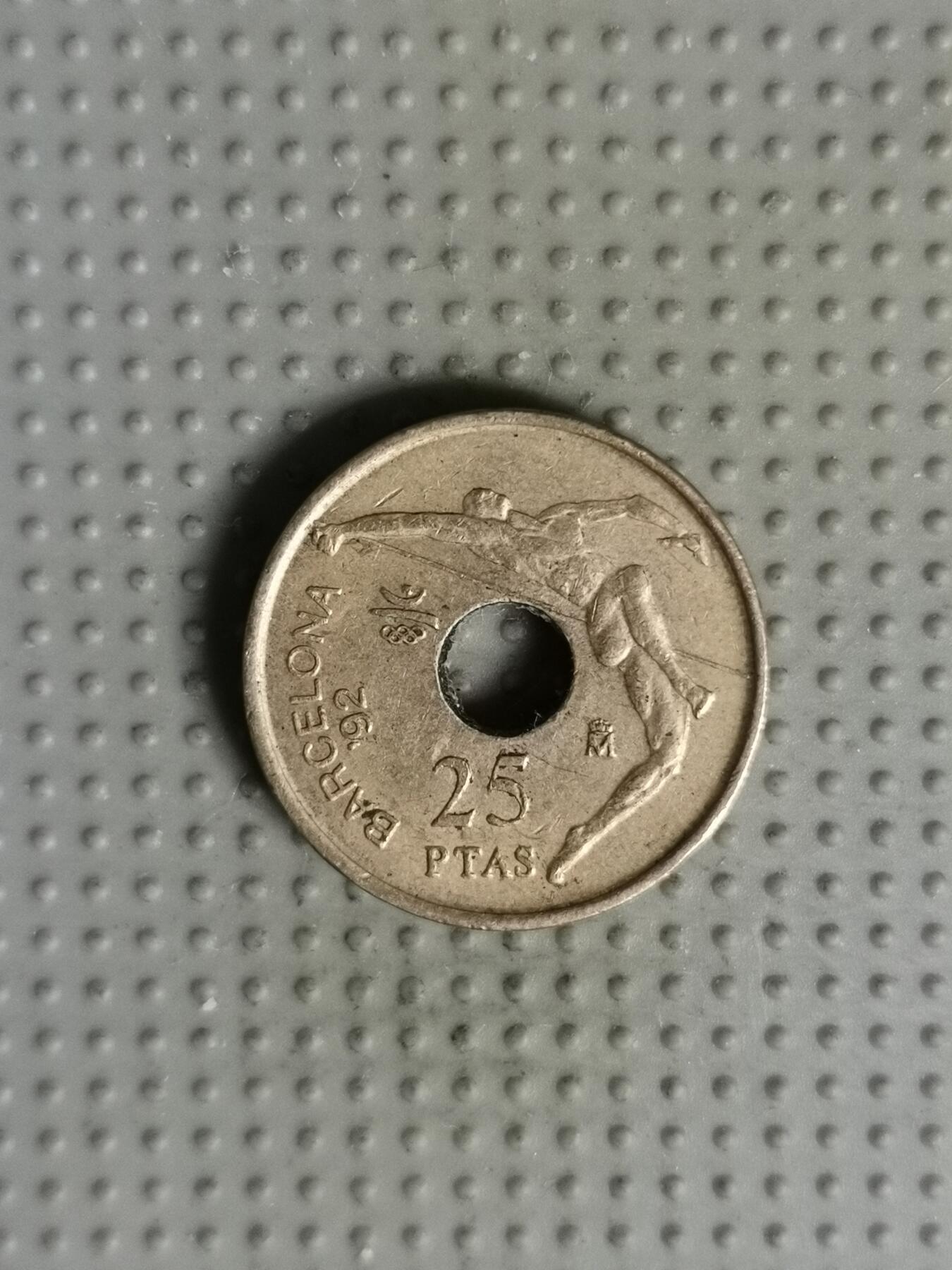 2025年第75场各国散币拍卖（总第75场）15号起休假半月，有发货需求请提前私信 西班牙1990年巴塞罗那奥运会25比塞塔纪念币