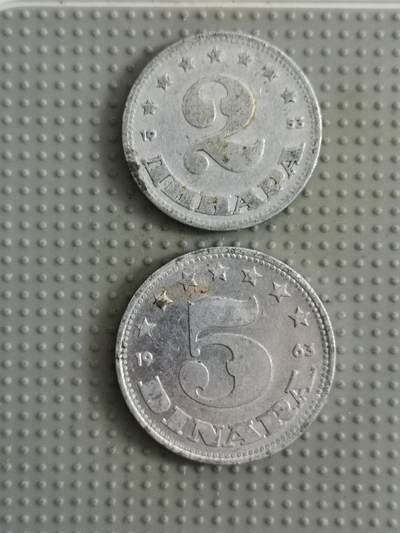 2025年第74场各国散币拍卖（总第74场）15号起休假半月，有发货需求请提前私信 - 南斯拉夫铝币2枚