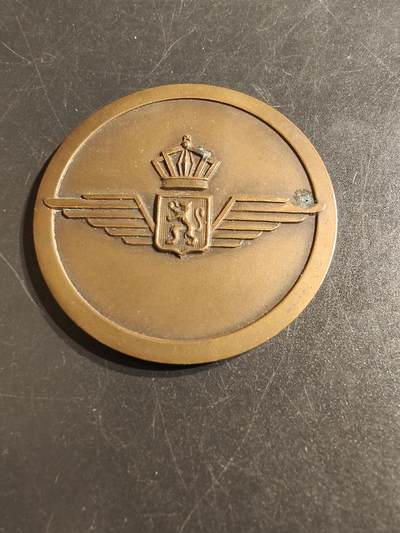老王徽章第141期 - 1952年北约“空军日”大铜章    直径50mm   重量47.4g