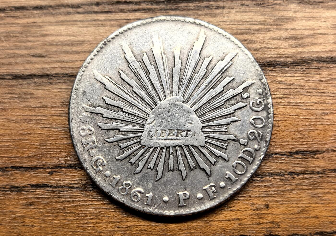 凡希社世界钱币微拍第三百零九期 1861Go墨西哥花边鹰洋好品