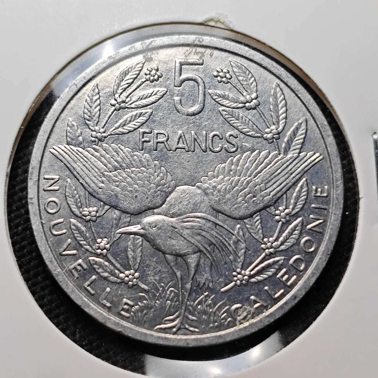 KK钱币收藏小铺 第320期 2月预留时间 周末发货  1983法属新喀里多尼亚5法郎