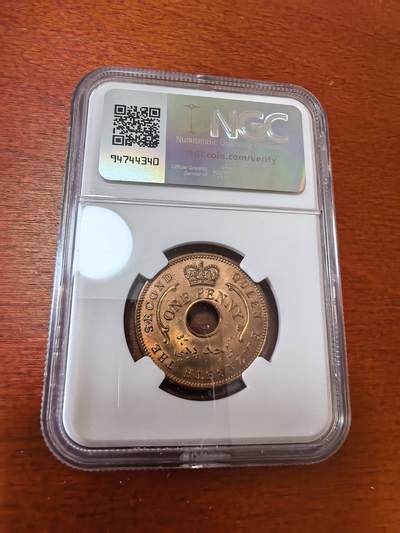 长老汇蛇年精选第三十六场拍卖 1959 尼日利亚伊丽莎白二1便士精制铜币，NGC UNC，6031枚