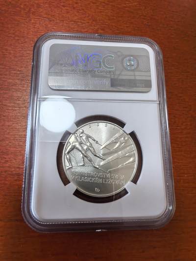 长老汇蛇年精选第三十六场拍卖 2009 捷克世界滑雪锦标赛200克朗银币，NGC MS67，唯一冠军，10772枚