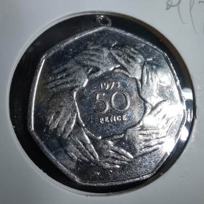 沼泽如烟--第809场 - 英国1973年50便士入欧纪念币