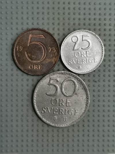 2025年第74场各国散币拍卖（总第74场）15号起休假半月，有发货需求请提前私信 - 瑞典1973年3枚