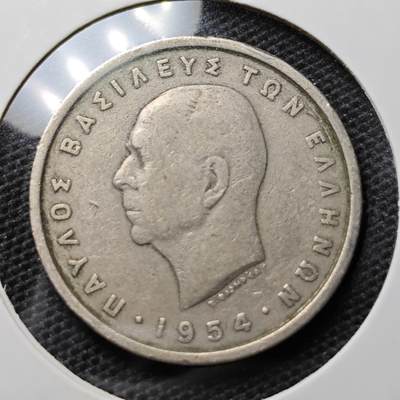 KK钱币收藏小铺 第320期 2月预留时间 周末发货 -  1954希腊5德拉克马
