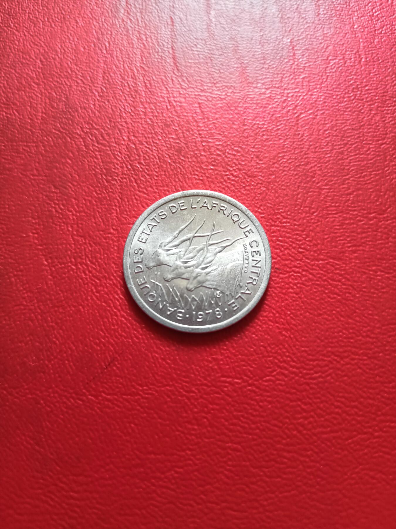 【云涧收藏】第五十二场 中非乍德1978年1法朗，UNC