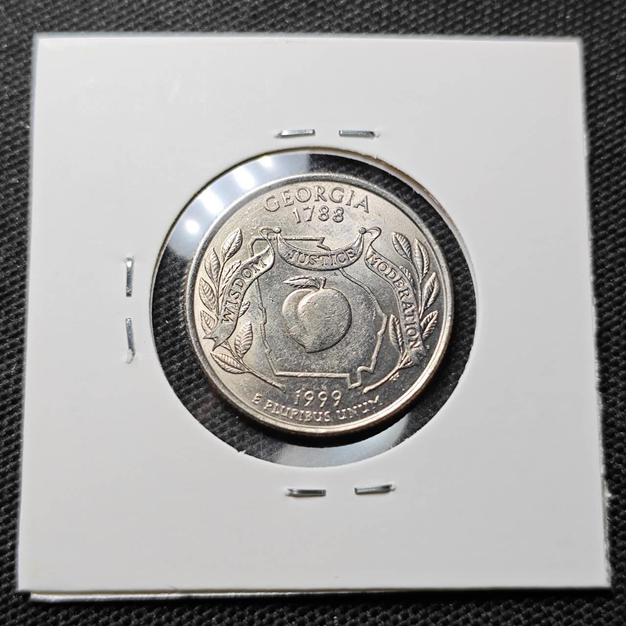 KK钱币收藏小铺 第320期 2月预留时间 周末发货  美国25分纪念币 好品
