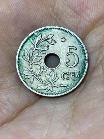 2025年第七十九场(总第一百零五场）外国好品散币(免佣金) - 比利时🇧🇪1931年5分(阿尔贝一世时期，面值上方带星荷语版，关门年仅发行2年)