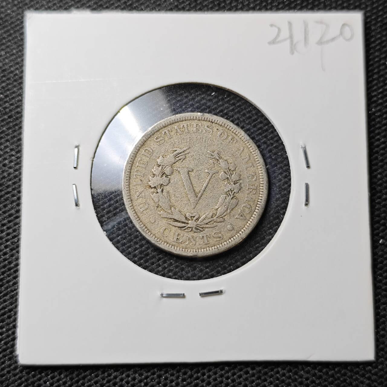 KK钱币收藏小铺 第321期 2月预留时间 周末发货  1891美国5分