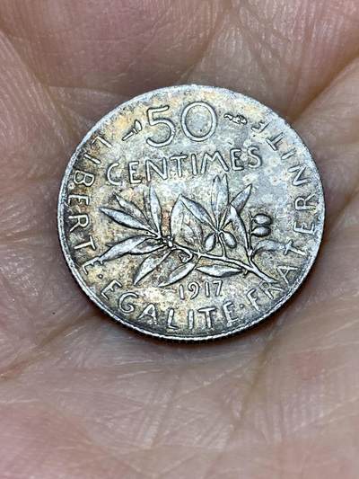2025年第七十九场(总第一百零五场）外国好品散币(免佣金) - 法国🇫🇷1917年50生丁银币